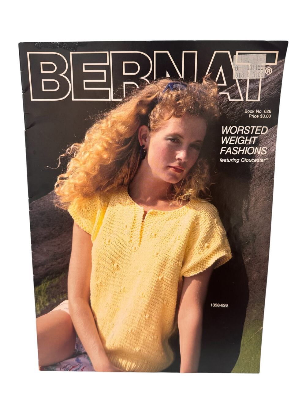 Vintage BERNAT Worsted Weight Sweater Knitting Patterns 1987 4 Designs #626